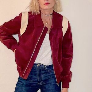 VARSITY Bowling Club Jacket-cord-red